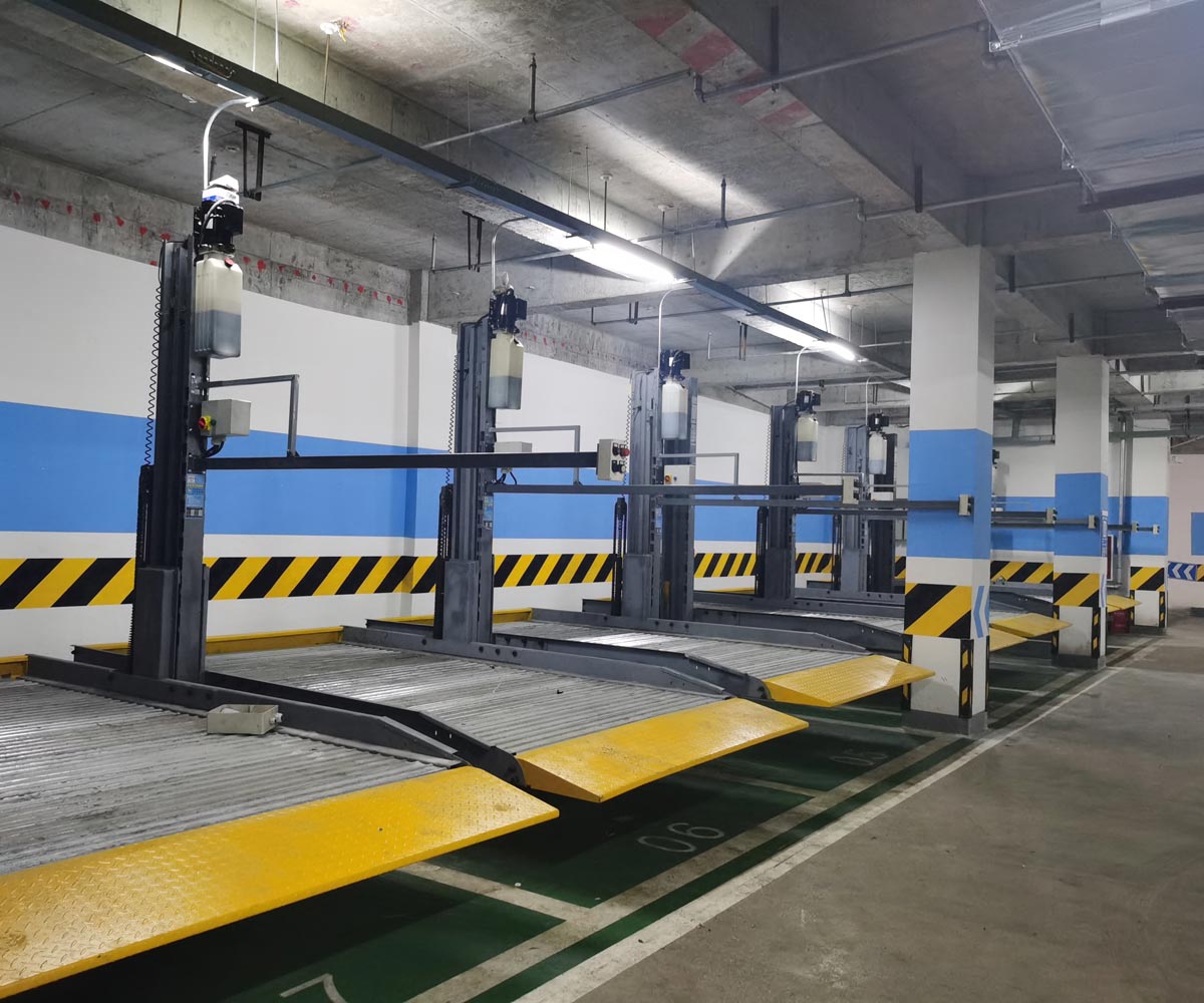 景洪兩柱自動化兩層停車設備